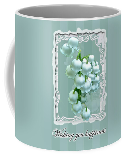 Wedding Coffee Mug featuring the photograph Wedding Happiness Greeting Card - Lily of the Valley Flowers by Carol Senske