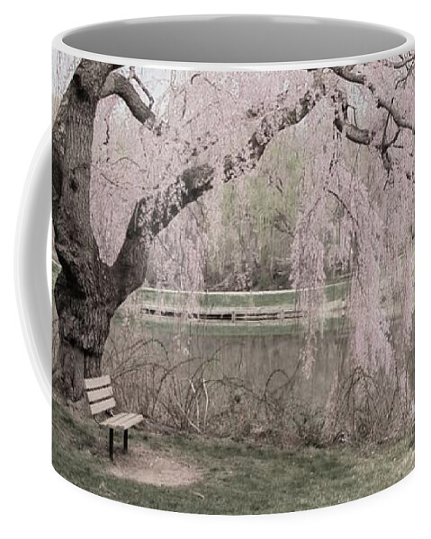 Cherry Blossom Trees Coffee Mug featuring the photograph Weeping Spring 2 - Holmdel Park by Angie Tirado