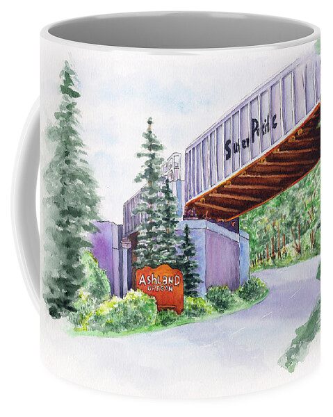 Ashland Coffee Mug featuring the painting Welcome by Lori Taylor