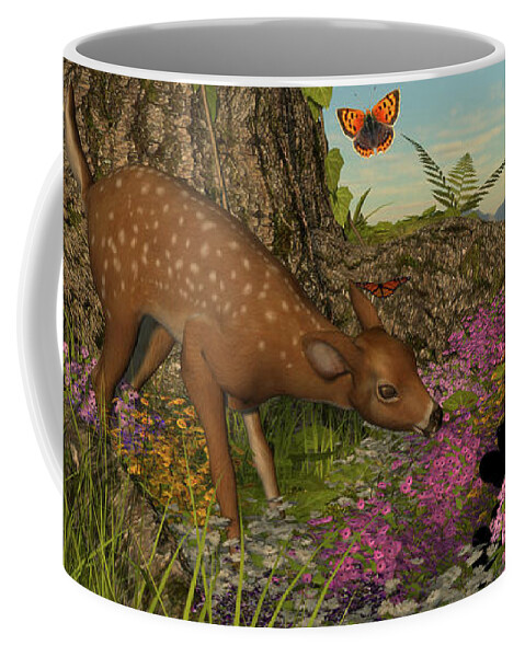 Welcome Spring Coffee Mug featuring the digital art Welcome Spring by Two Hivelys