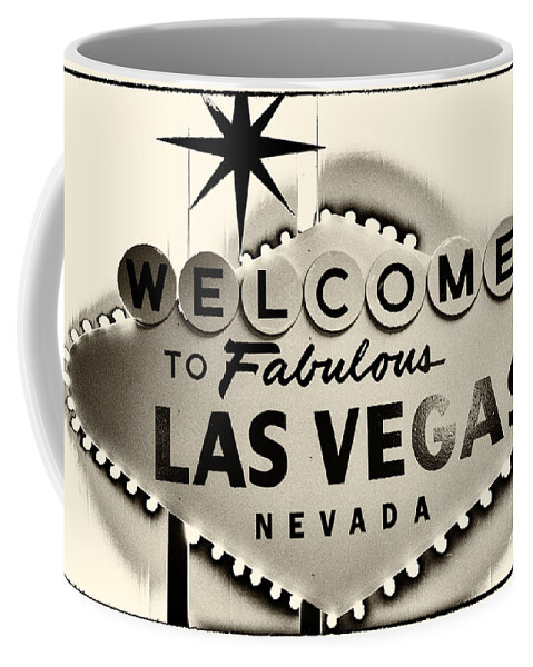 Las Vegas Coffee Mug featuring the photograph Welcome to Fabulous Las Vegas Nevada by Leslie Leda