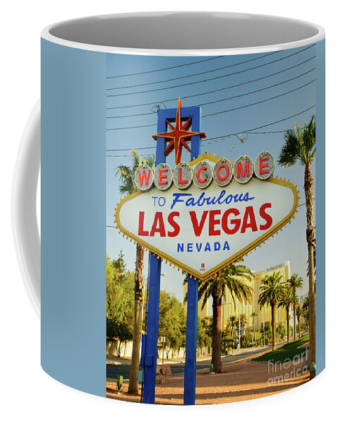 Cards Coffee Mug featuring the photograph Welcome to Las Vegas by Charles Dobbs