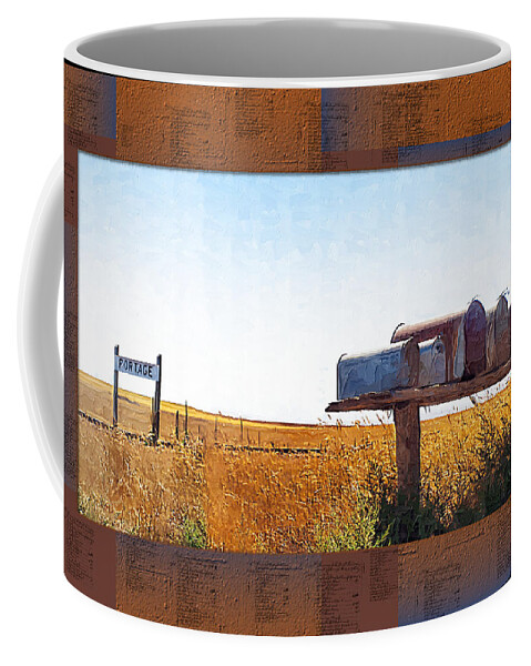 Railroad Coffee Mug featuring the photograph Welcome to Portage Population-6 by Susan Kinney