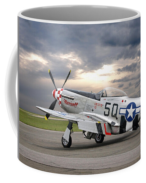 P-51 Coffee Mug featuring the photograph Well Earned Rest P-51 by Gill Billington