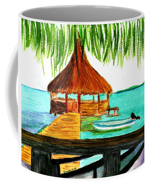 West End Coffee Mug featuring the painting West End Roatan by Donna Walsh