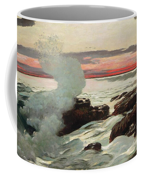 West Point Coffee Mug featuring the painting West Point Prouts Neck by Winslow Homer