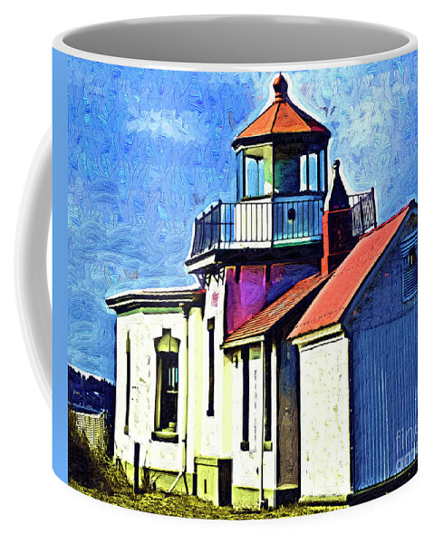 Lighthouse Coffee Mug featuring the digital art West Point Up Close by Kirt Tisdale