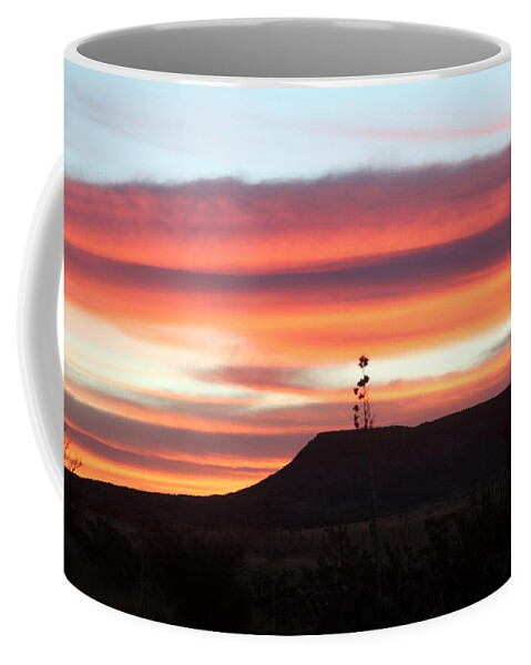 Texas Coffee Mug featuring the photograph Mile Marker 122 West Texas Sunrise by John Glass