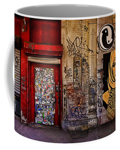 Graffitti Coffee Mug featuring the photograph West Village Wall NYC by Chris Lord