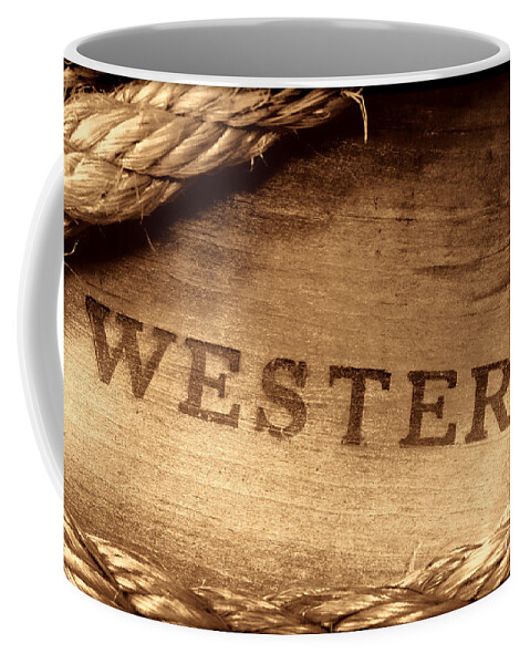 Western Coffee Mug featuring the photograph Western Stamp Branding by American West Legend By Olivier Le Queinec