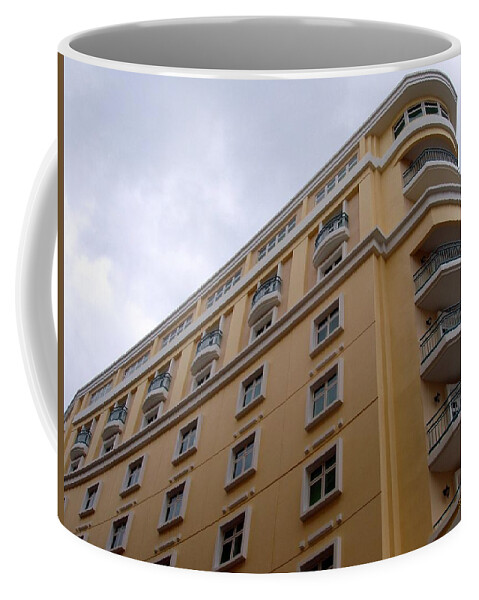 Building Coffee Mug featuring the photograph Westin San Juan by Deborah Crew-Johnson