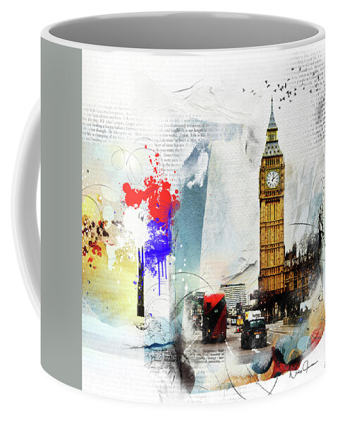 England Coffee Mug featuring the digital art Westminster by Nicky Jameson