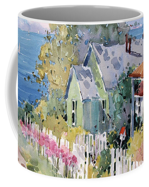 Ocean Coffee Mug featuring the painting Westport by the Sea by Joyce Hicks