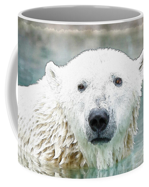Wet Polar Bear Sticker by Ed Taylor - Pixels