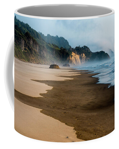 Arcadia Beach Coffee Mug featuring the photograph Wet Sand by Robert Potts