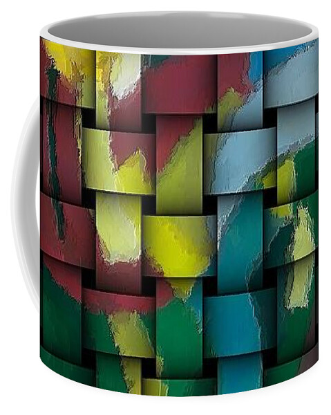 Pattern Non Representational Art Coffee Mug featuring the digital art Weve by Andrew Johnson