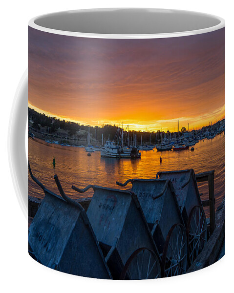 Monterey Coffee Mug featuring the photograph Wharf Sunset by Derek Dean