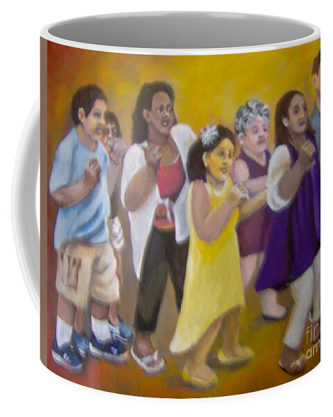 Dancing Coffee Mug featuring the painting What America Should Look Like by Saundra Johnson