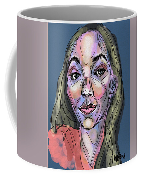 Portrait Coffee Mug featuring the digital art What Do You Think by Michael Kallstrom