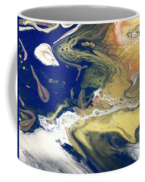 Abstract Coffee Mug featuring the painting What Lies Beyond by C Maria Wall