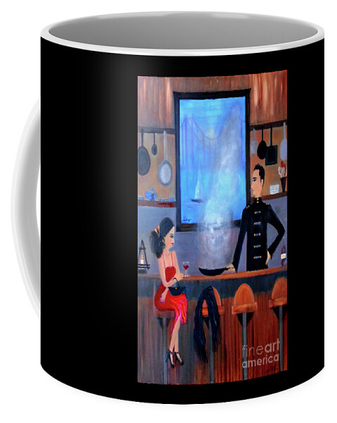 Food Coffee Mug featuring the painting What's Cookin'? by Artist Linda Marie
