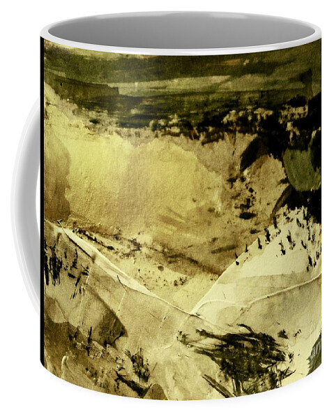 Abstract Landscape Painting Coffee Mug featuring the painting What's Left of My Mountain by Nancy Kane Chapman