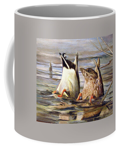 Nature Coffee Mug featuring the painting What's Up by Donna Tucker