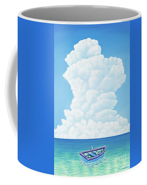 Seascape Coffee Mug featuring the painting When Three is not a Crowd by Elisabeth Sullivan