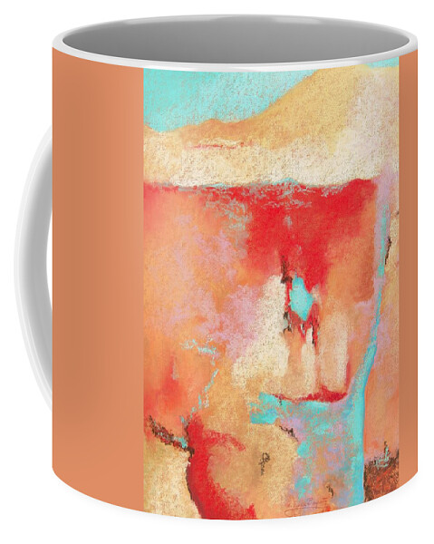 Abstract Coffee Mug featuring the painting Where Am I 1 by M Diane Bonaparte