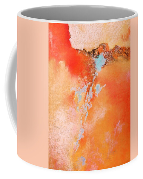Red Coffee Mug featuring the painting Where Am I 3 by M Diane Bonaparte