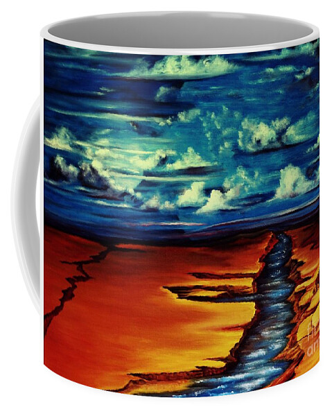 World Coffee Mug featuring the painting Where In The Worlds by Georgia Doyle