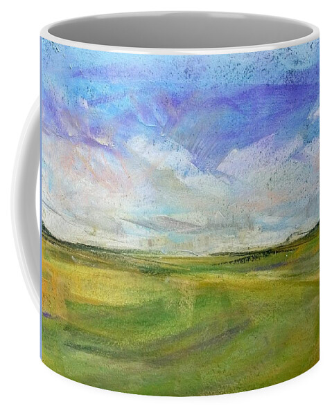 Landscape Coffee Mug featuring the pastel Where We Walk by Lisa Dionne