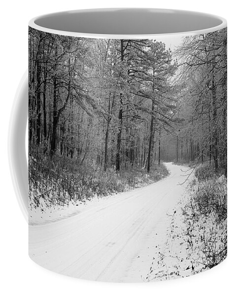 Winter Coffee Mug featuring the photograph Where will it lead by Jean Macaluso