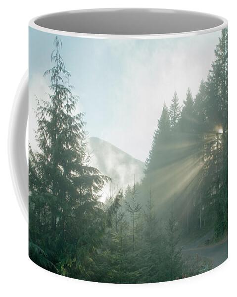 Windy Coffee Mug featuring the photograph Where will your road take you? by Troy Stapek