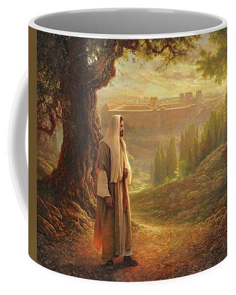 Jesus Coffee Mug featuring the painting Wherever He Leads Me by Greg Olsen