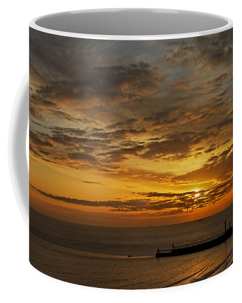 Britain Coffee Mug featuring the photograph Whitby Sunrise by Rod Johnson