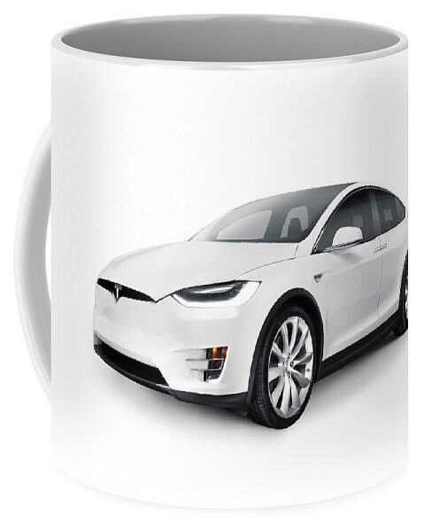 White 2017 Tesla Model X luxury SUV electric car isolated Coffee Mug by  Maxim Images Exquisite Prints - Pixels