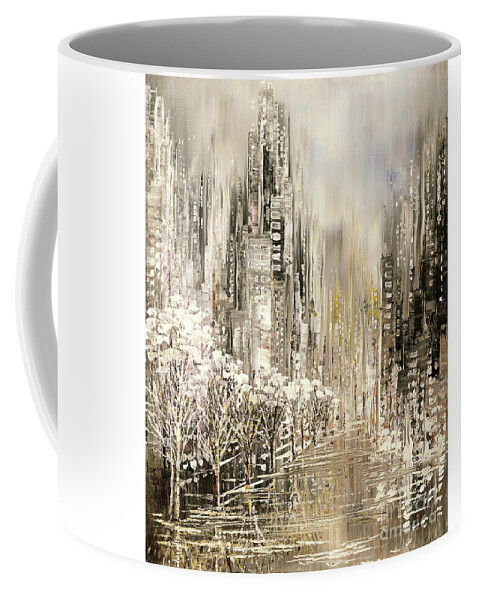 Winter Coffee Mug featuring the painting White Album by Tatiana Iliina