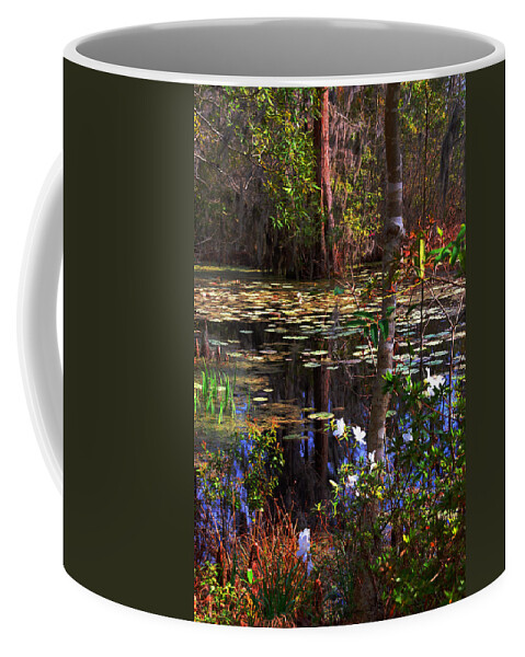 Swamp Coffee Mug featuring the photograph White Azaleas in the Swamp by Susanne Van Hulst