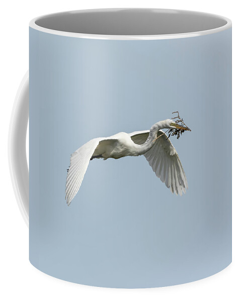 Great Egret Coffee Mug featuring the photograph White Egret 2016-1 by Thomas Young