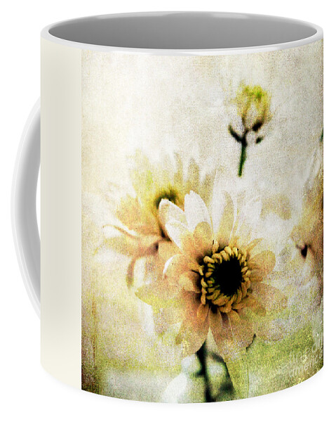 Flowers Coffee Mug featuring the mixed media White Flowers by Linda Woods