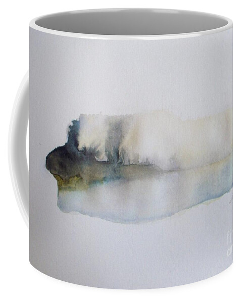 Abstract Coffee Mug featuring the painting White Lake by Vesna Antic