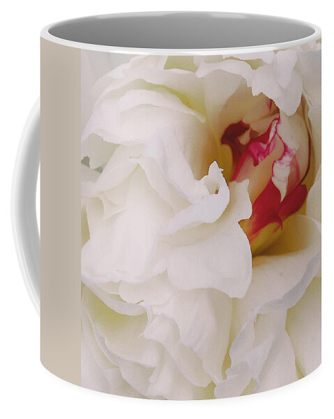 Peonies Coffee Mug featuring the photograph White petals by Michael Peychich