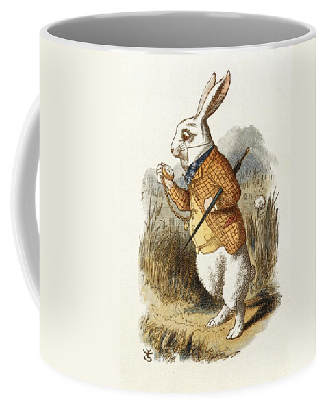 Alice In Wonderland Coffee Mug featuring the painting White Rabbit by John Tenniel