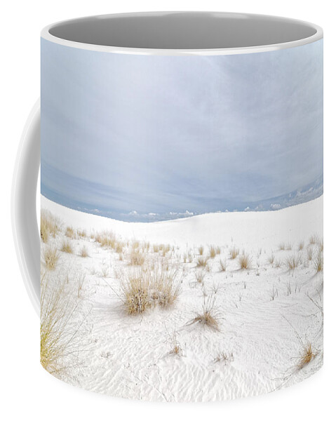 Darin Volpe Architecture Coffee Mug featuring the photograph White Sand, Gray Sky - White Sands National Monument by Darin Volpe