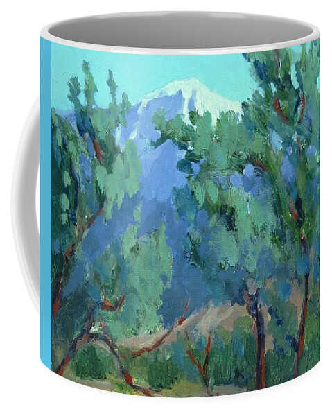 Landscape Coffee Mug featuring the painting Whitewater Preserve Palm Springs by Maria Hunt