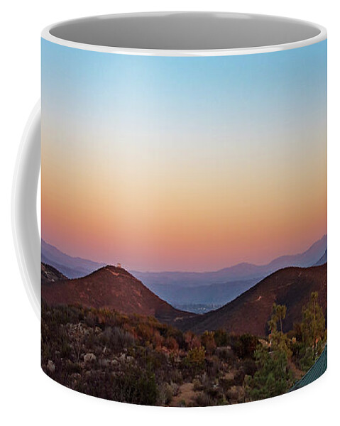 Double Peak Park Coffee Mug featuring the photograph A Double Peak Park Sunset in San Elijo by David Levin