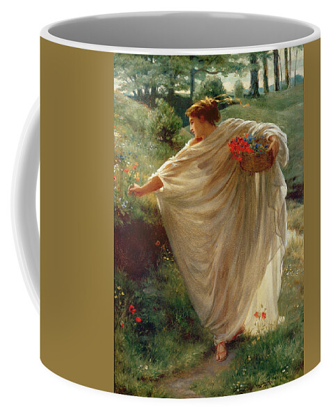 Wild Coffee Mug featuring the painting Wild Blossoms by Edward John Poynter