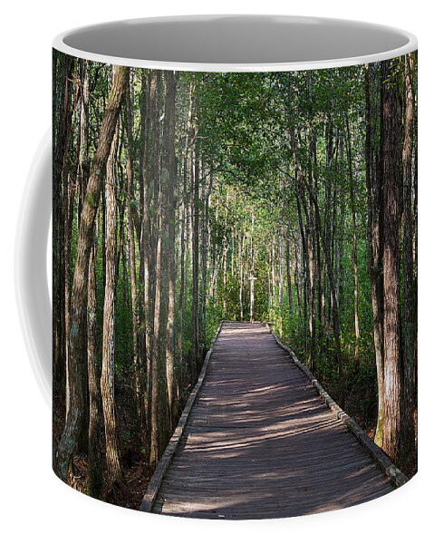 Wildlife Coffee Mug featuring the photograph Wild Boardwalk by Kenneth Albin