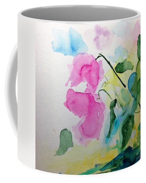 Two Coffee Mug featuring the painting Wild Flowers Part Three by Britta Zehm